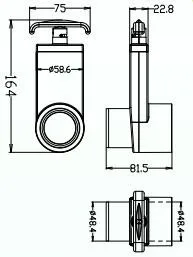 1.5" slice valve -1.5" spigot X 1.5"S