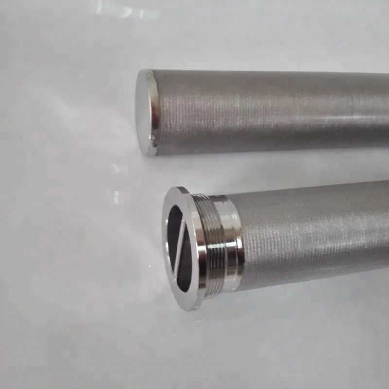 Stainless steel pleated filter elements sintered metal filter