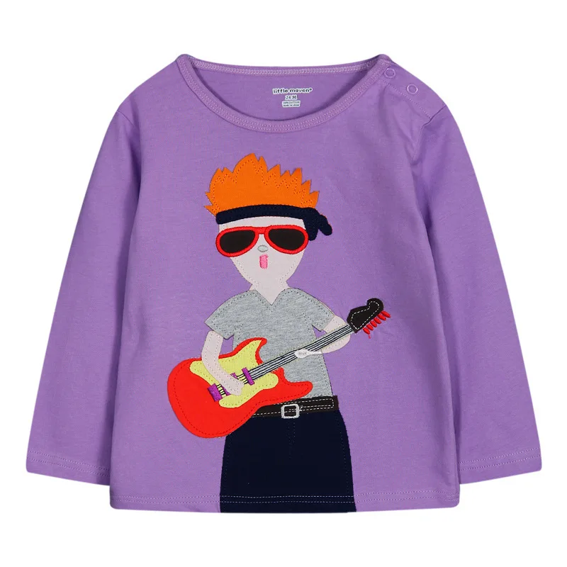 2015 hot sales long sleeve 100% cotton new t shirts for boys and girls wear wholesale cartoon children t shirts (Ulik-T10)