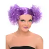 Adult Peruk Full Lace Human Hair Wig Neon Purple Bunches Wig For Party And Carnival
