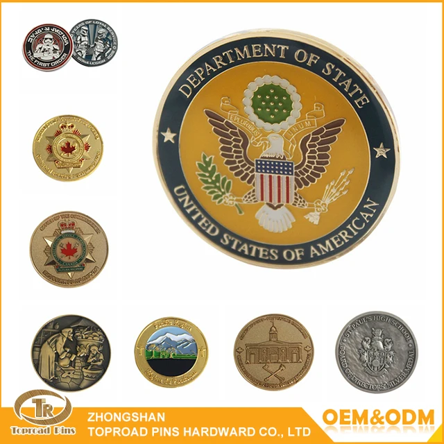 crafts & gifts cheap metal souvenir  custom military challenge