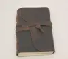 Antique dark brown crazy-horse wax leather hand made journal 7" by 5" engraved leather notebook