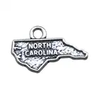 Mix and match available us states map series charm, north carolina charm