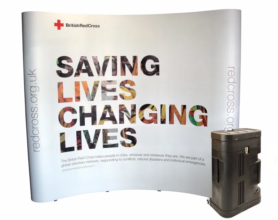 Custom Size High Quality Long Life Printed Type PP Advertising Banner Popup Stand