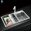 Modular kitchen Designs Farmhouse Apron Single Hole Handcrafted 304 Stainless Steel Kitchen Sink