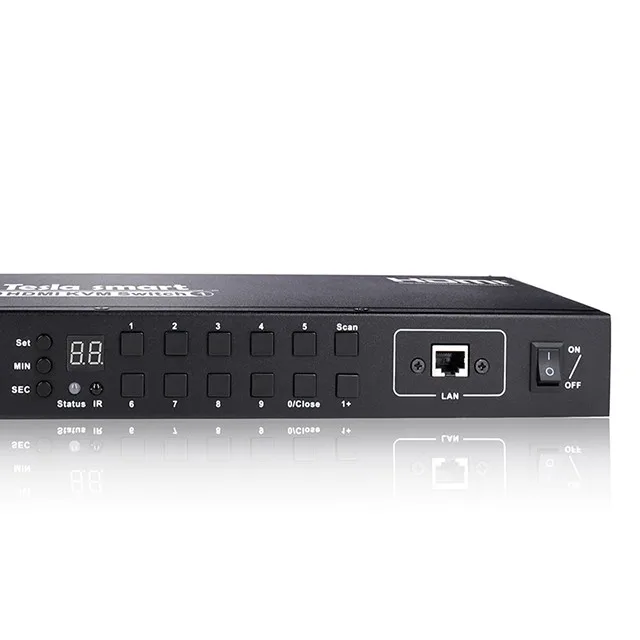 Apoio Hub USB/Teclado/Mouse 4 K Switcher KVM Switch HDMI 16x1 Transmiss&atilde;o de V&iacute;deo - ANKUX.COM