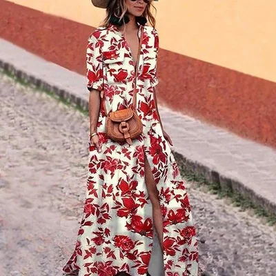 2019 New Design Women Boho Bohemian Striped Print Summer Sleeveless Tank Long Maxi Party Dress