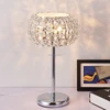 2018 modern design G9*3 holder Chrome color crystal oval lampshade table lamp