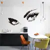 Black Sexy Eyes Wall Art sticker Lady Eyes Lashes Decal Home Decor Living Bedroom Decoration Diy Vinyl Home Decals Stickers
