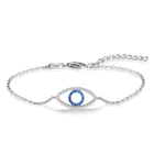 Unique Eye Of Evil Shape 925 Sterling Silver Cubic Zirconia Bracelet