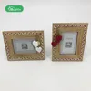Romantic red/white hearts wooden natural standing love small picture photo frames