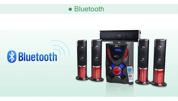 5.1 7.1 home theatre column speakers with USB SD FM Remote Karaoke VFD display - ANKUX.COM