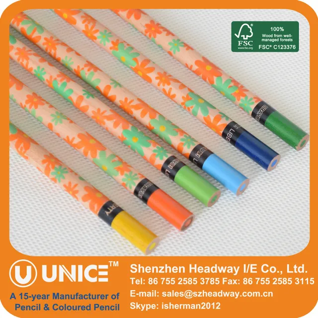 customized printed coloured pencil in iron box