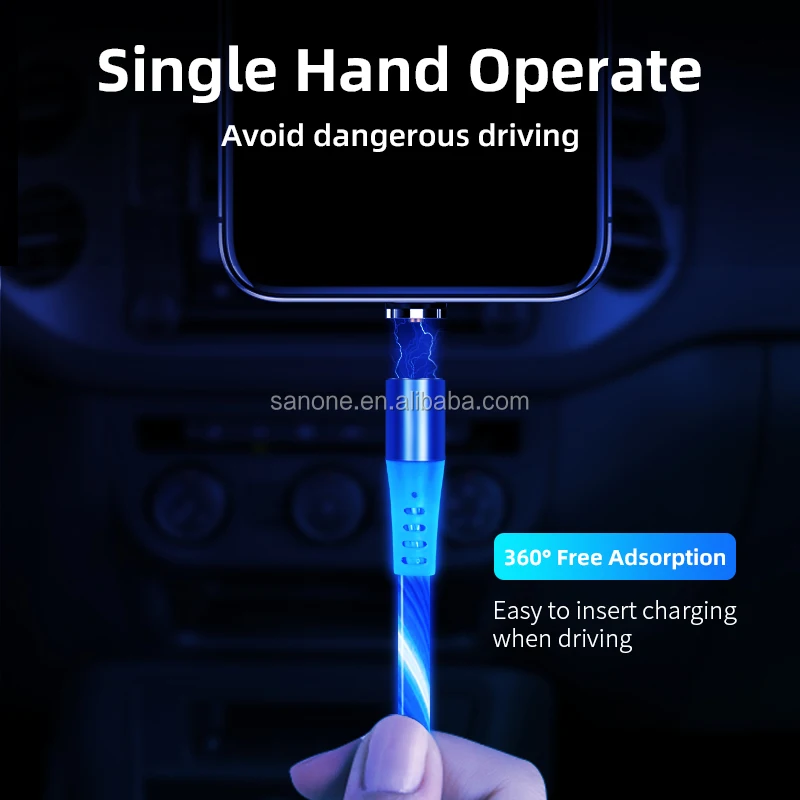 Magnetic 3in1 Aluminum Alloy 1m Android Mobile Phone Micro Usb Charging Cable for Huawei - ANKUX.COM