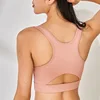 Gym Plain Color Inner Wear Quick Dry Nylon Spandex Womens Sports Bra Custom