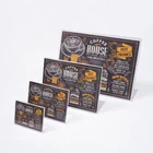 clear restaurant acrylic table menu display holder stand/ T shape table tent card holder