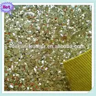 New china products shiny gold glitter leather fabric