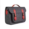 YBL-22 PU Leather Felt Laptop Satchel Women Shoulder Strap Computer Bag