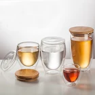 Personalised borosilicate Totally hand-made coffee and tea double wall glass cup