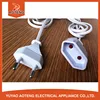 EU VDE 2 pin flat wire plug european standard power extension cord