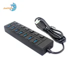 Justtide JT-N-UH3705 power bank charger usb hub pcb board portable usb fan with led light