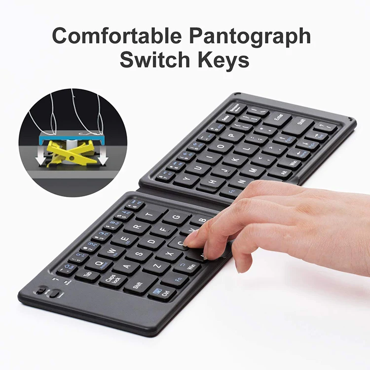 法国无线键盘clavier azerty土耳其可折叠便携式迷你bt键盘