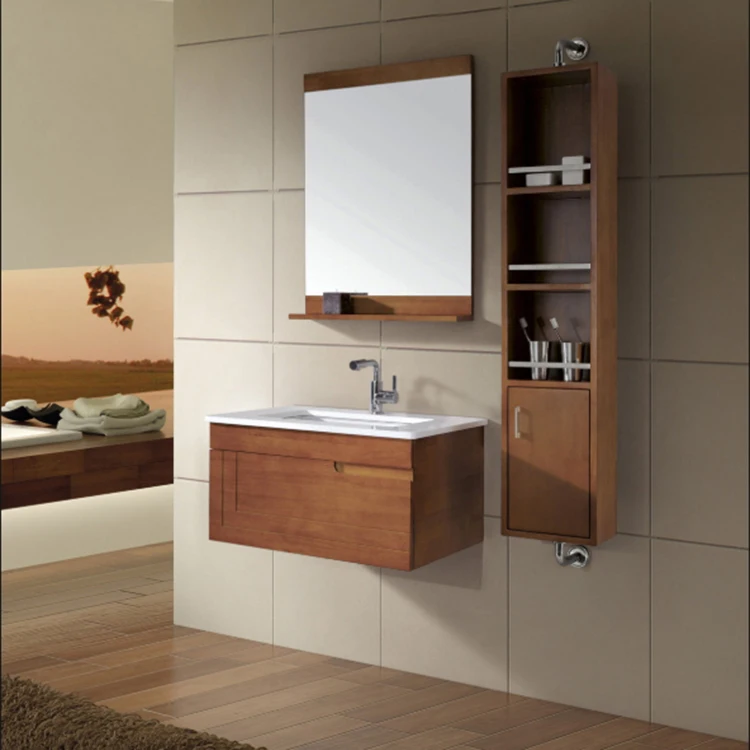 Wall Hung Furniture Design Wooden Mirror Cabinet Bathroom Vanity Units