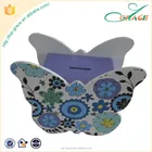 flower blue butterfly wood craft mdf money piggy bank for gift