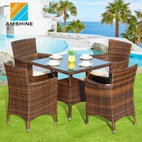 Aluminum Frame Rattan Restaurant Dining Chairs