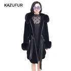 2017/2018 New Design Women Real Lamb Fur Overcoat Goat Fur Coat