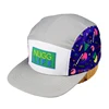Unipin Manufacturer Wholesale Plastic Patch Logo Kids Gray Snapback Cap 5 Panel Hat
