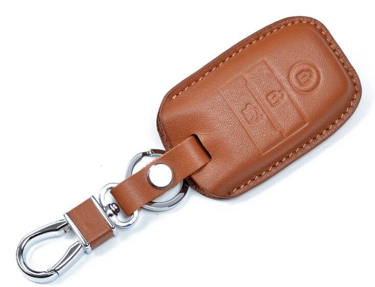 Free Shipping 2015 KIA Sportager K3 K3S K4 K5 Sorento Leather Smart Key Holder/Key Sets BWN
