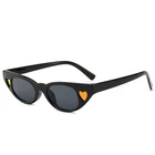 2019 New Fashion Women Brand Designer Heart Love Decoration Sunglasses Small Cat Eye Sun Glasses