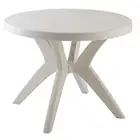 home use good quality white round plastic dining table
