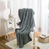 100% Acrylic 100% Cotton 100% wool Pottery Barn Cable Knit throw and knitted blanket