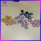 round cabochon cut AB color glass stone polish crystal manufacturers, flat glass gems 20mm