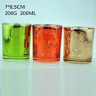 glass candle holder with spray
