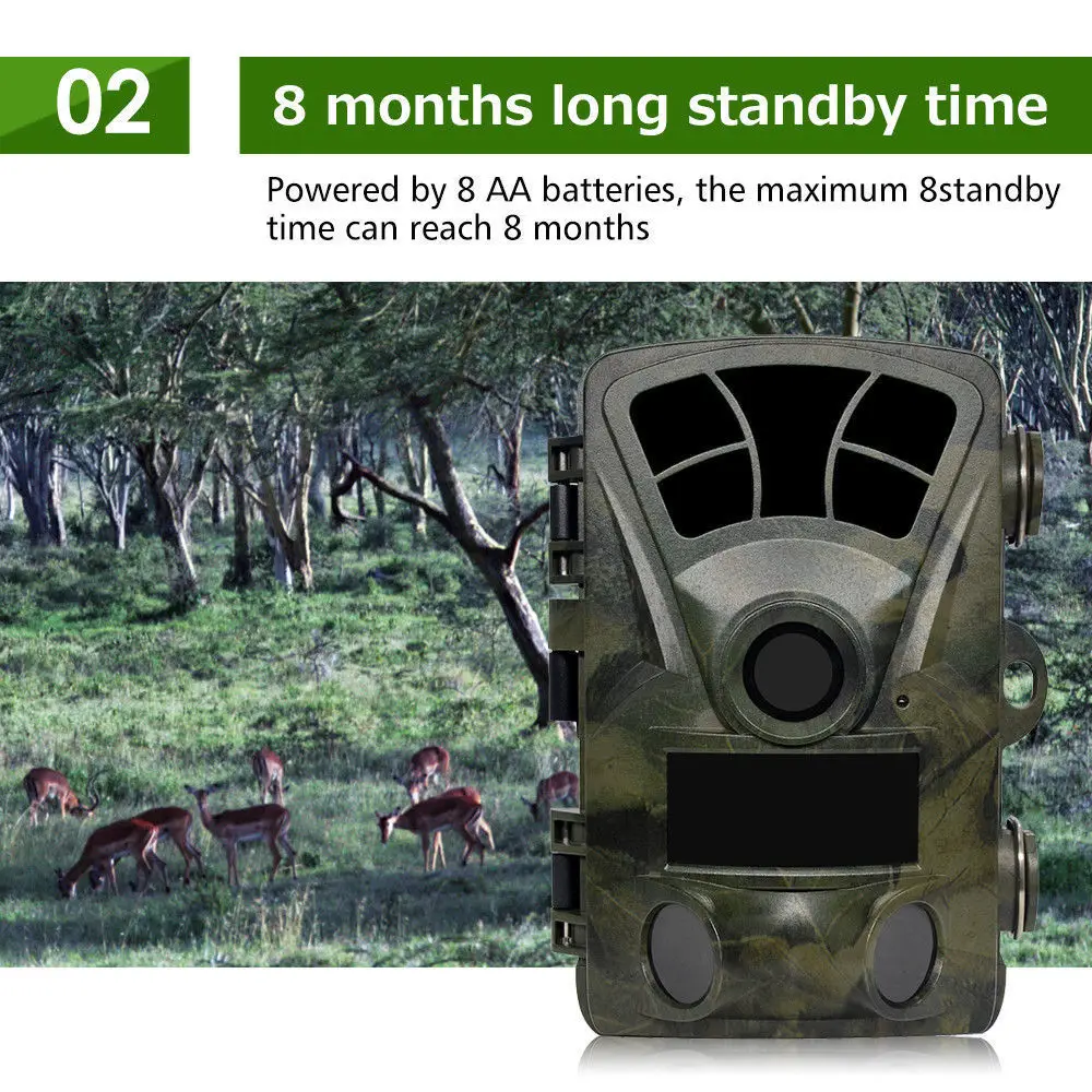 Wildlife Traps 16MP 1080P Hunting Trail Camera Farm Game Scouting Cam Night Vision With Time Lapse 65ft 120 Degree PIR Motion (8)