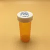 8DR amber push & turn pill bottles medical Rx push down turn pill vial