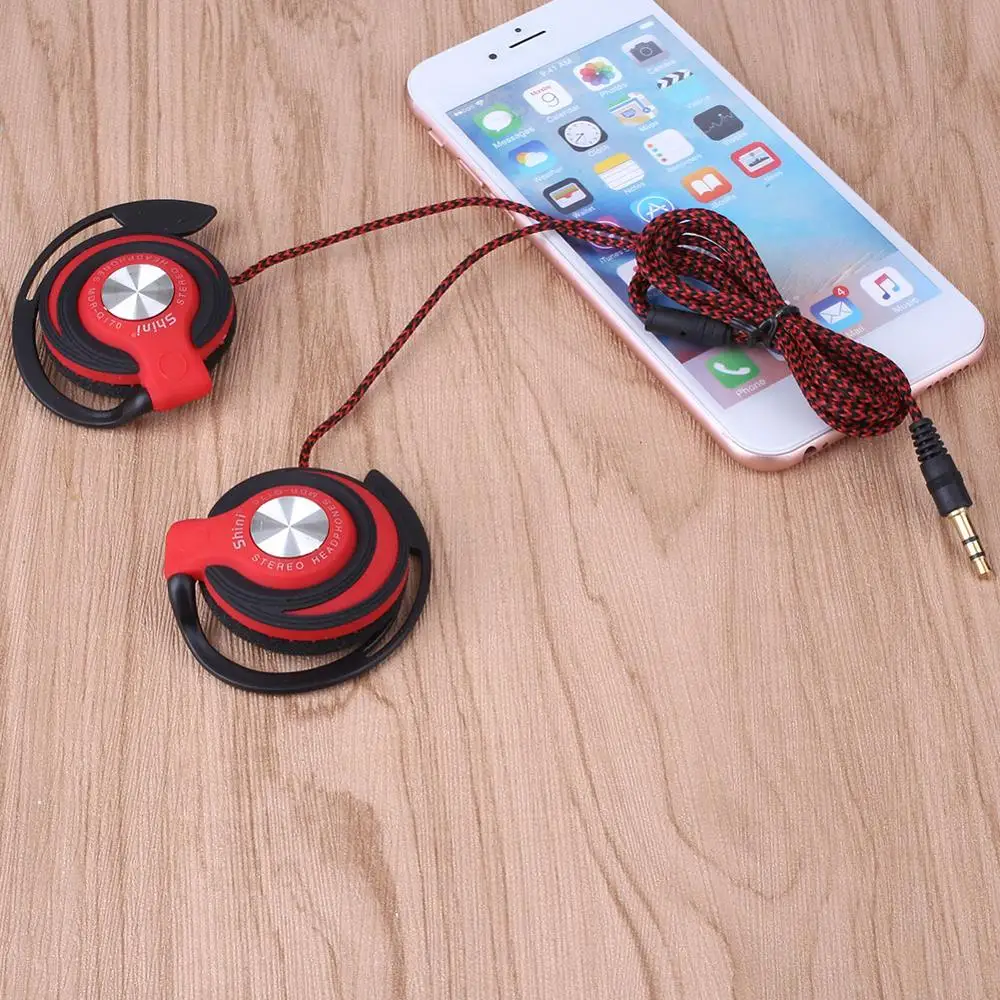 Sport Wired Headset Earphones Clip On Ear Sport Headphones EarHook Earphone For Mp3 Computer Mobile Phone - ANKUX.COM