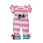 puresun 2019 spring summer applique baby clothes newborn longall girls baby rompers knit cotton ruffle romper