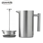Everich wholesale stainless steel coffee french press portable french press