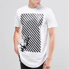 2019 Summer 100% cotton white tee shirt , custom hip hop curved hem t-shirt ,printing blank longline t shirt men