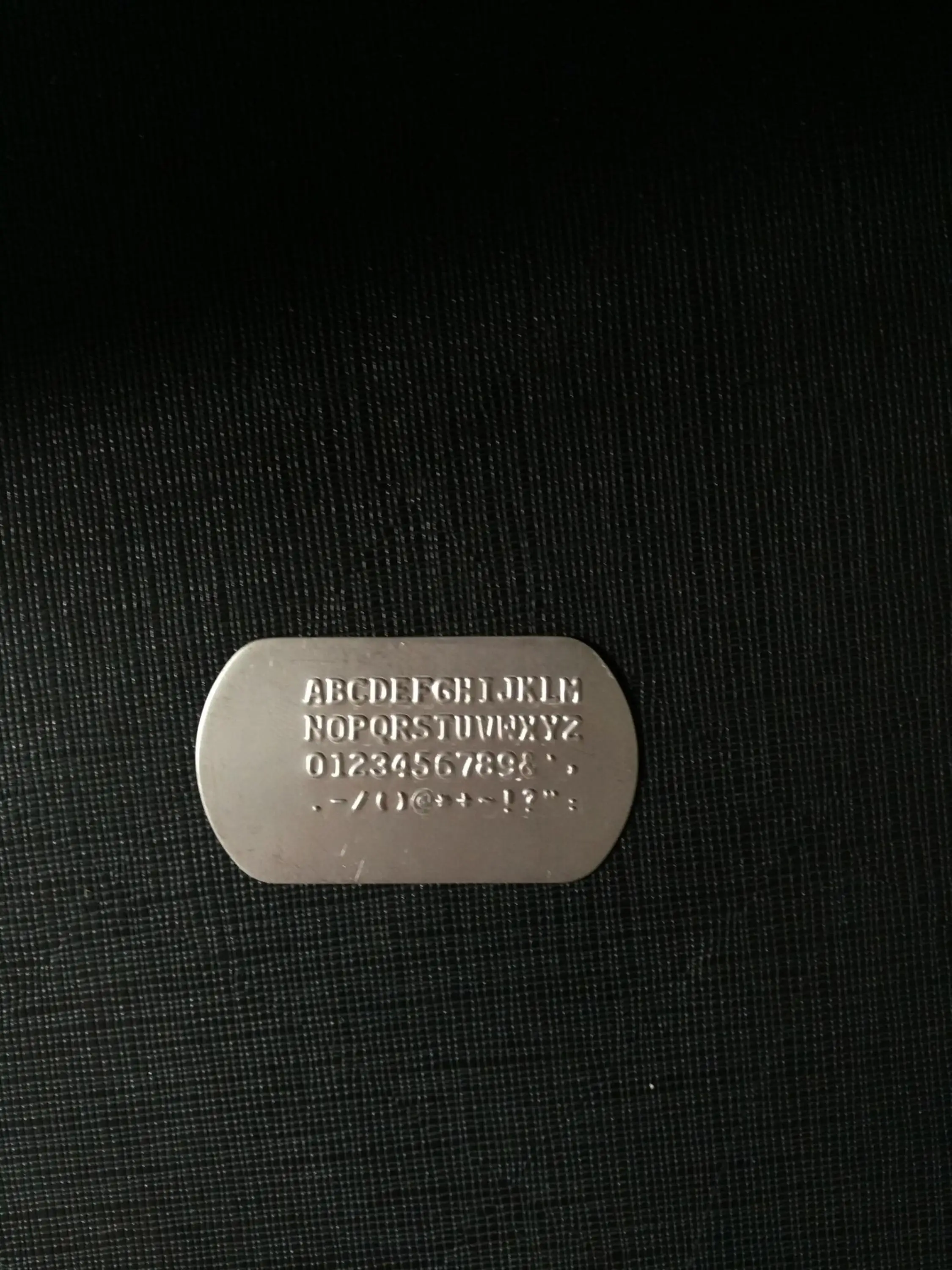 dog tag sample