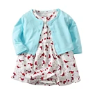 Mudkingdom baby girl summer flower romper floral print coat clothing set