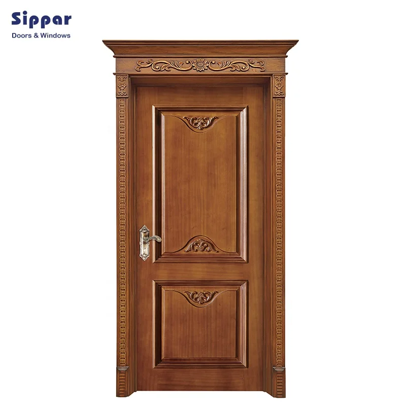 Flat Teak Wood Main Door New Design Modern Wooden Door For