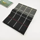 elegant in texture Silk and wool blended scarf Brushed jacquard scarf for men's ladies