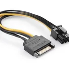 SATA 15 Pin Power to 6 Pin PCI Express Card Power Cable Adapter 8 Inch
