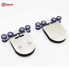 High Quality 8-12 mm Tempered Sliding Glass Door Wheels Roller, Top Hanging Wheels