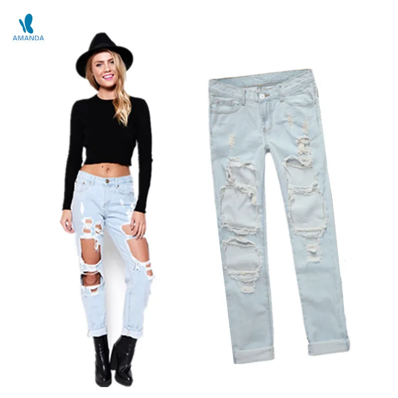 ripped jeans for plus size ladies